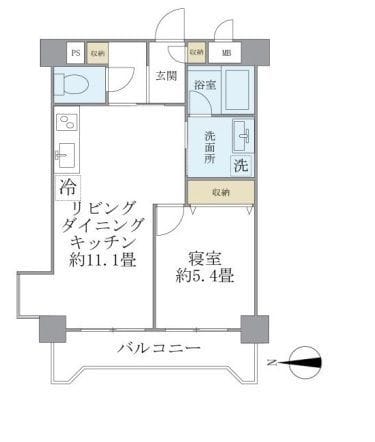 ISM西日暮里 201 間取り図