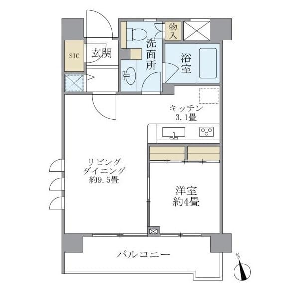プレミアコンフォート西荻窪 308 間取り図