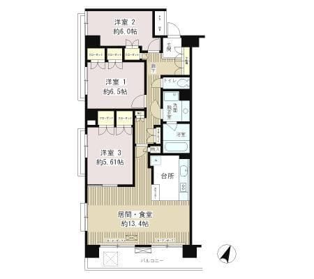 クラッサ目黒かむろ坂 403 間取り図