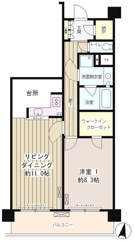 クラッサ目黒かむろ坂 603 間取り図