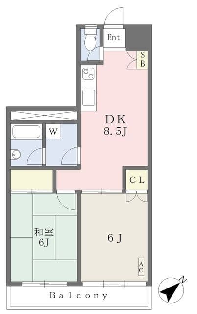 リュミエール上板橋 205 間取り図