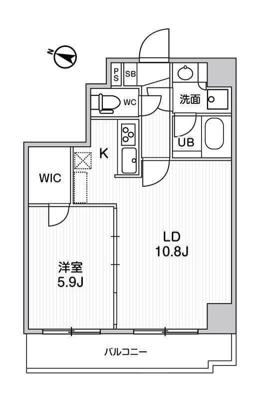 ジェノヴィア南千住Ⅱスカイガーデン 803 間取り図