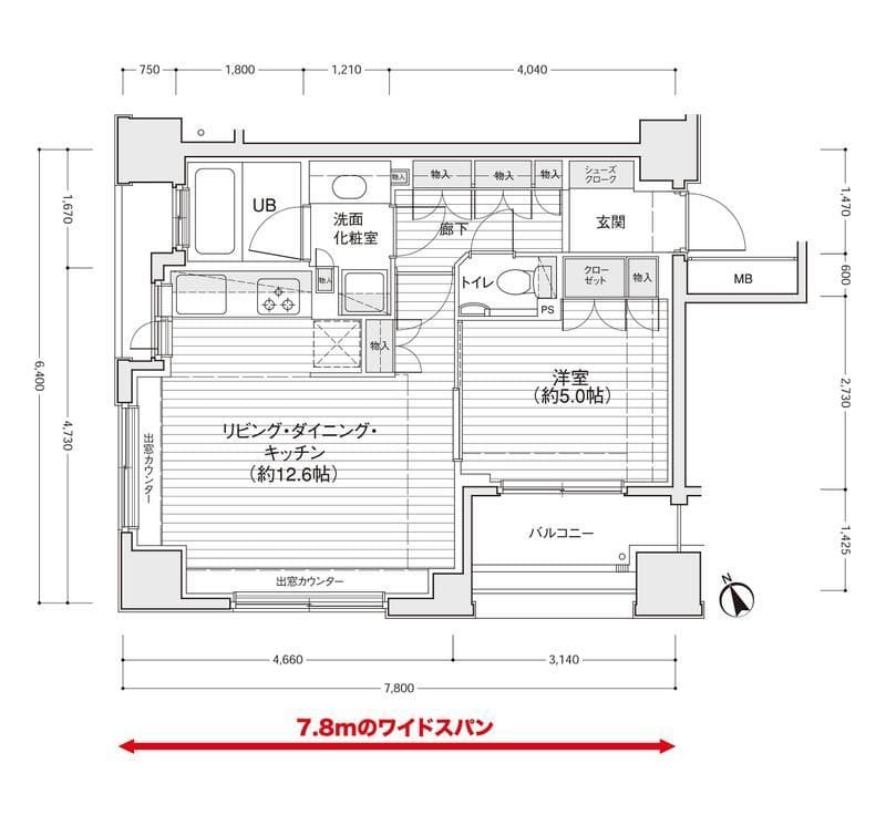 ドゥーエ銀座イーストⅠ 0702 間取り図