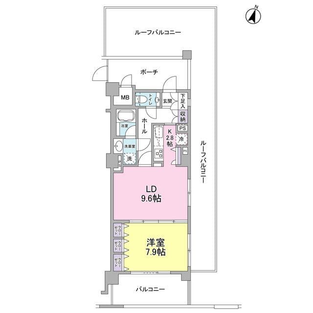 ソアラノーム碑文谷 410 間取り図