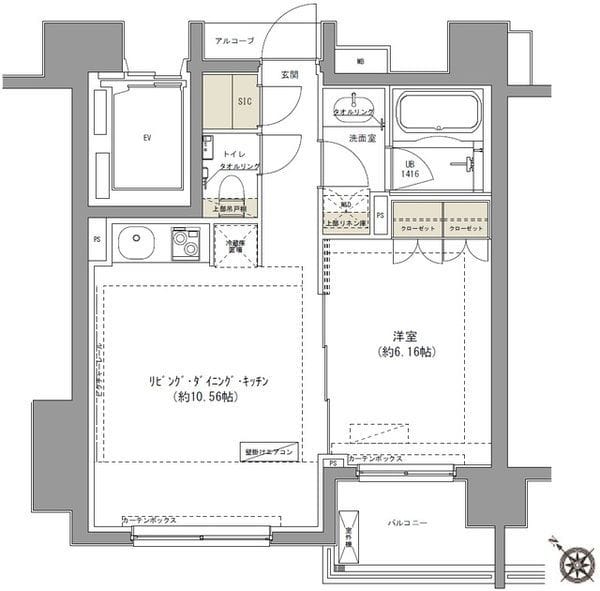 ガーデニア赤坂 902 間取り図