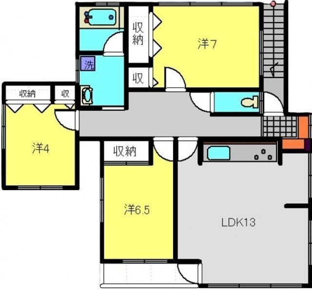太田貸家2F 201 間取り図