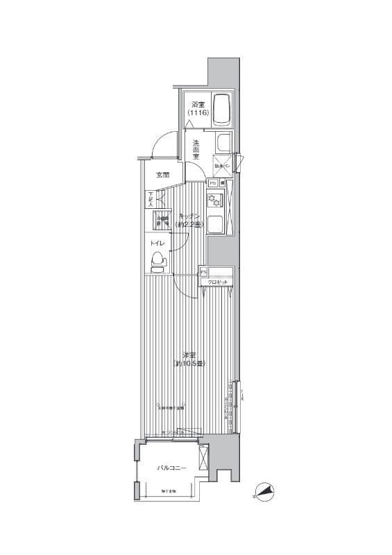 アクシス池袋 1202 間取り図