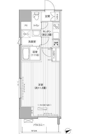 アクシス池袋 1203 間取り図
