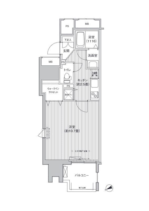 アクシス池袋 401 間取り図