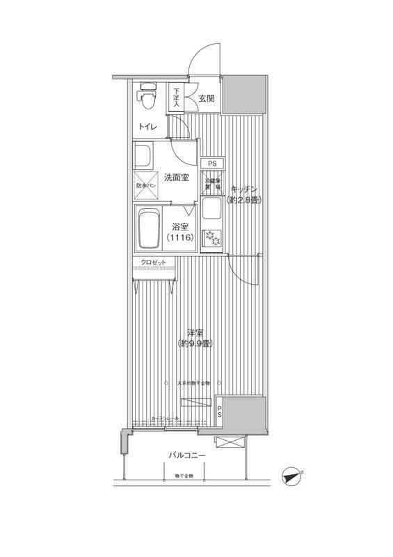アクシス池袋 404 間取り図