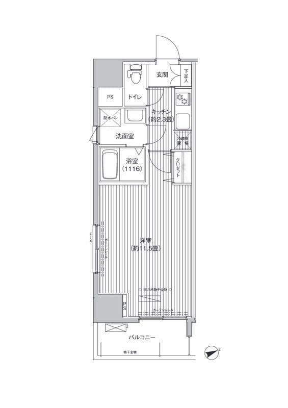アクシス池袋 503 間取り図