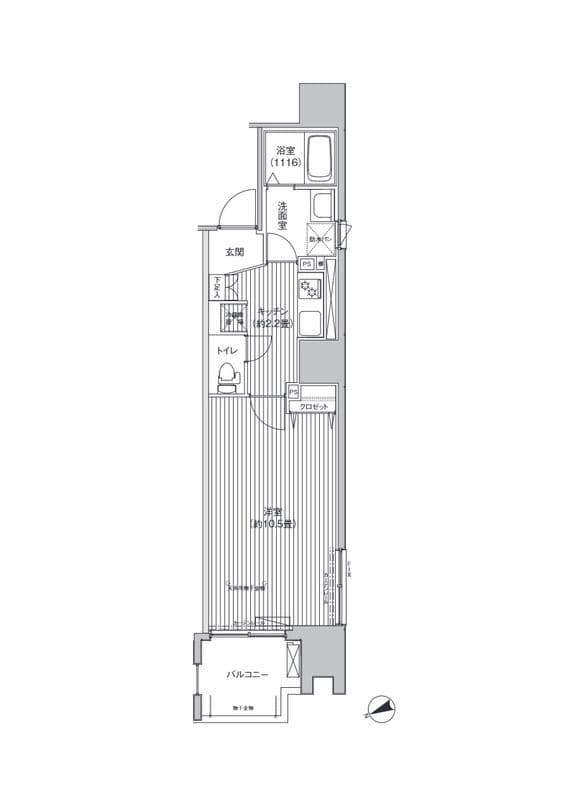 アクシス池袋 702 間取り図