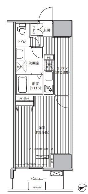 アクシス池袋 804 間取り図