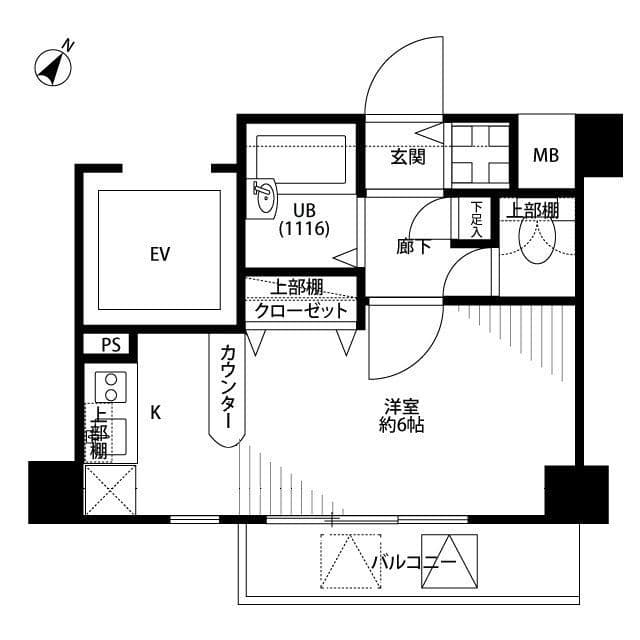 プレール・ドゥーク水天宮Ⅱ 902 間取り図