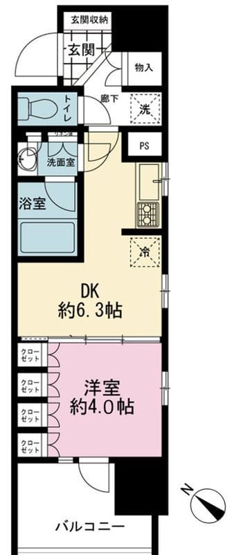 ライオンズ横濱関内レジデンス 202 間取り図