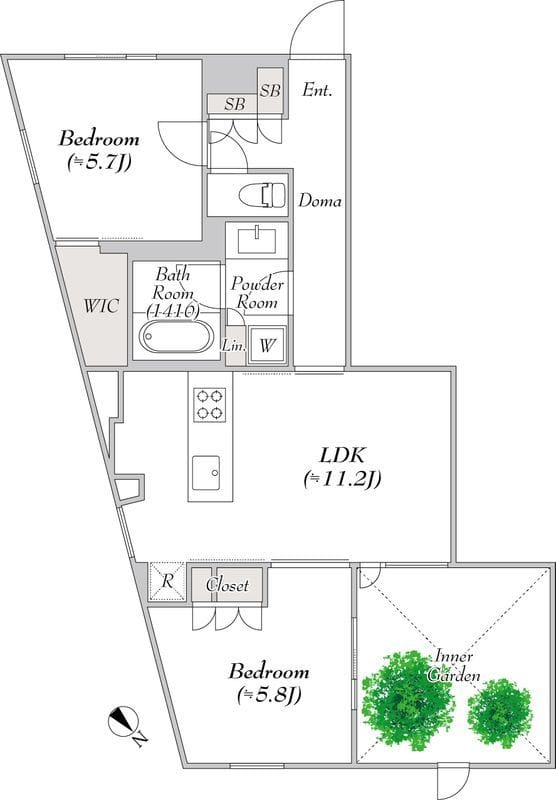 ポラスト代々木 101 間取り図