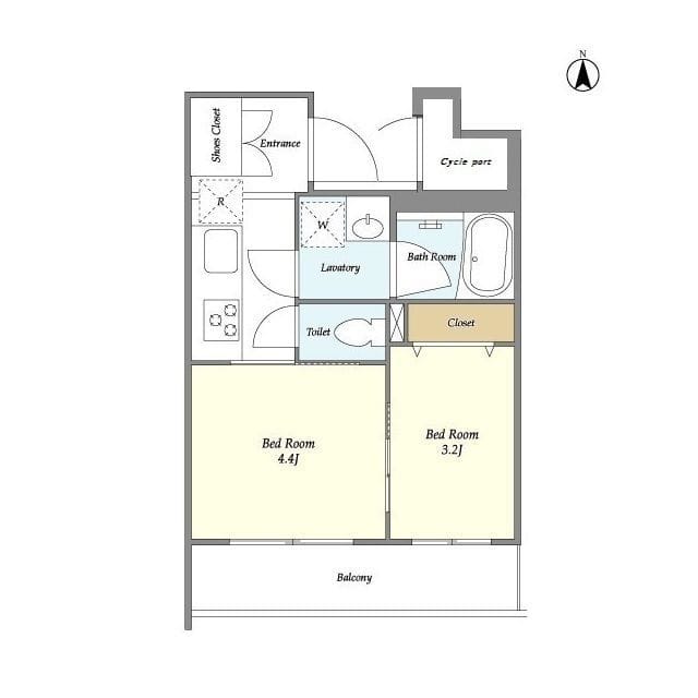 ドゥーエ大鳥居WEST 202