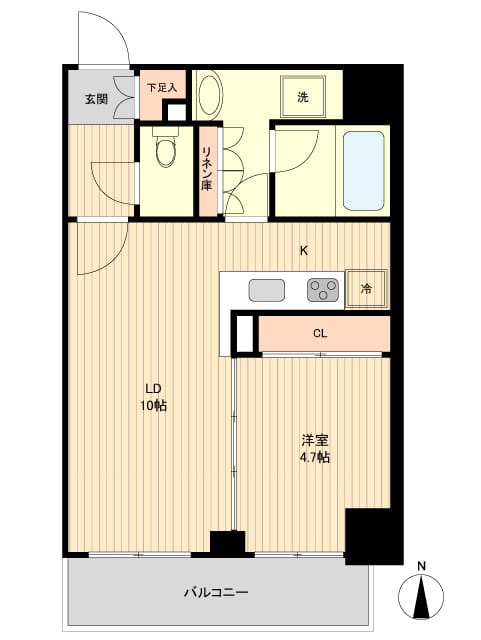 ザ・パーククロス広尾 0601 間取り図