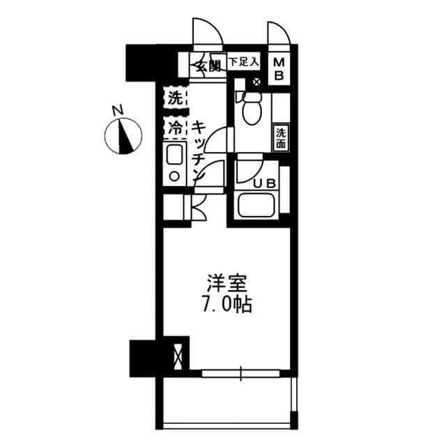ウィスティリア高津 0303 間取り図