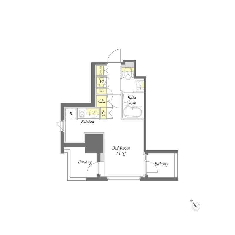 プライムメゾン入谷 1201 間取り図