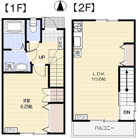北区王子2丁目戸建 15.5万円/入力なし/なし 間取り図