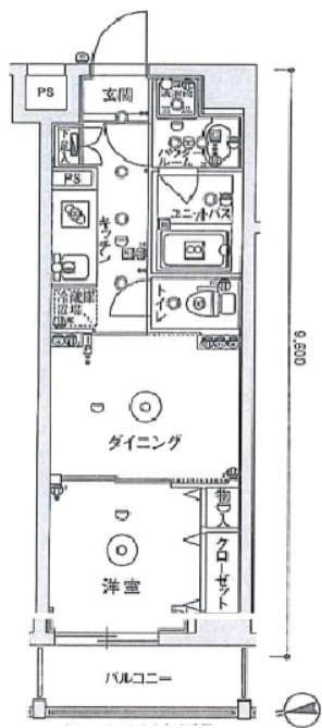 スカイコート隅田公園 604 間取り図