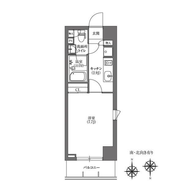 PRIME FORESHITA 409 間取り図
