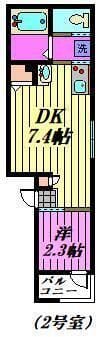 Duo Luxe足立小台 402 間取り図
