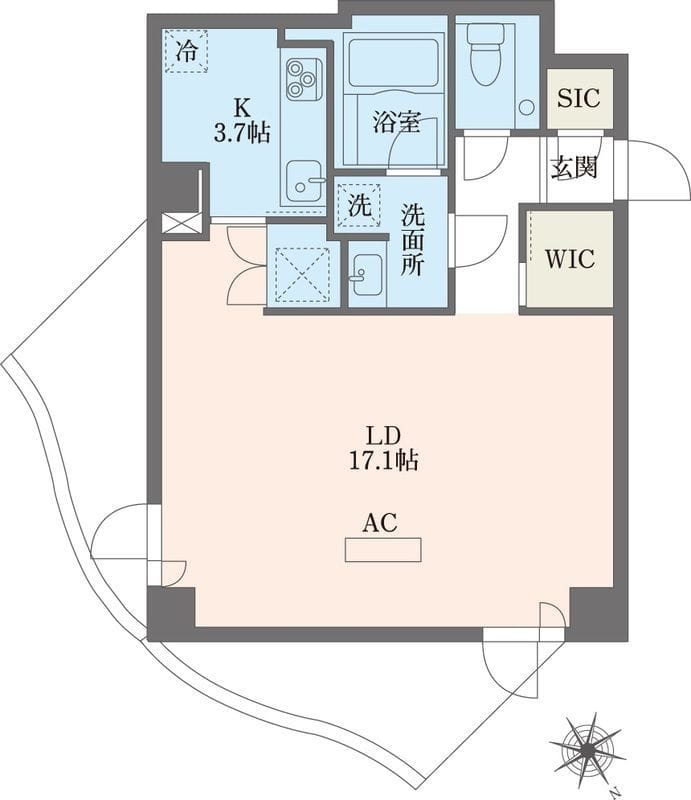 ジュールA 1106 間取り図