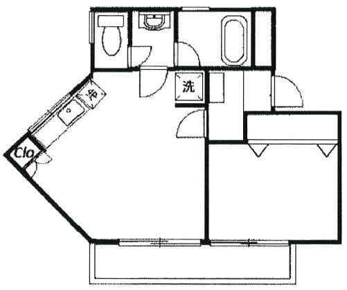 ソレイユ片倉 301 間取り図