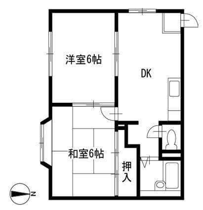 コアベルウッド 203 間取り図