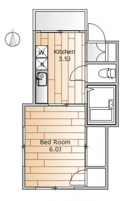 プチモンド用賀 207 間取り図