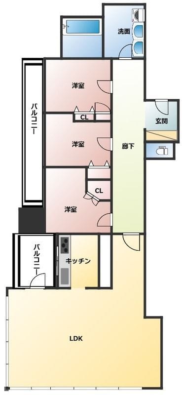 コートレジデントタワー 1801 間取り図