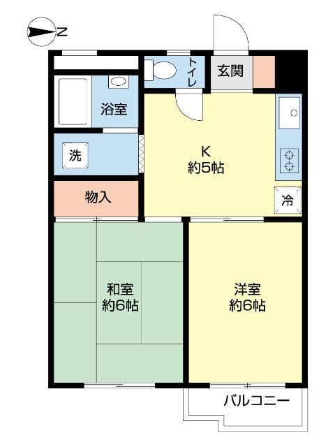 ミツウロコ王子第二マンション 0402 間取り図
