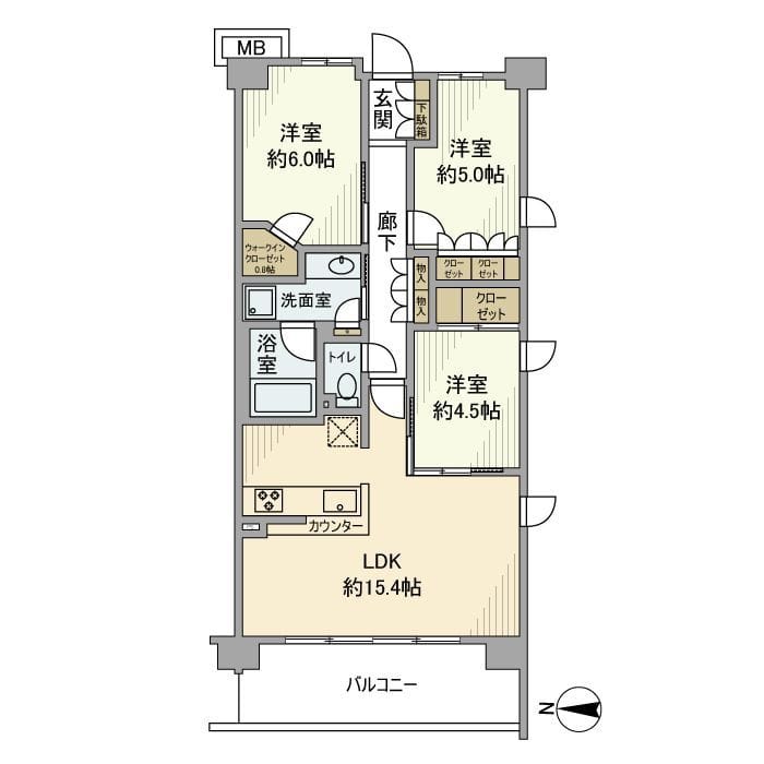 ソライエ葛飾小菅 302 間取り図