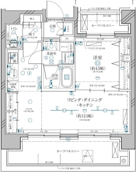 ディアレイシャス鶯谷 1001 間取り図