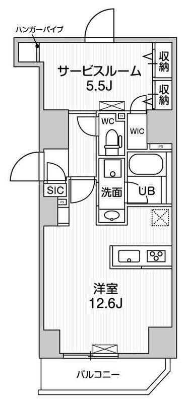 S-RESIDENCE入谷alesia 201 間取り図