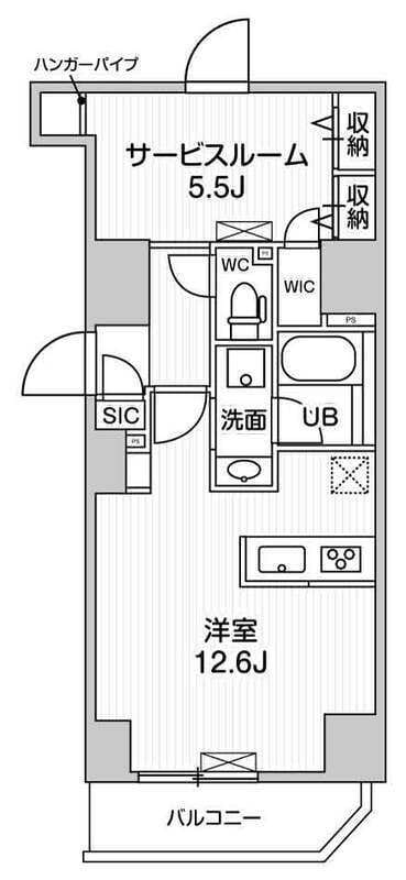 S-RESIDENCE入谷alesia 401 間取り図