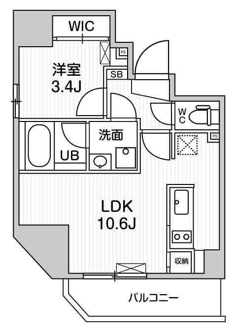 S-RESIDENCE入谷alesia 702 間取り図
