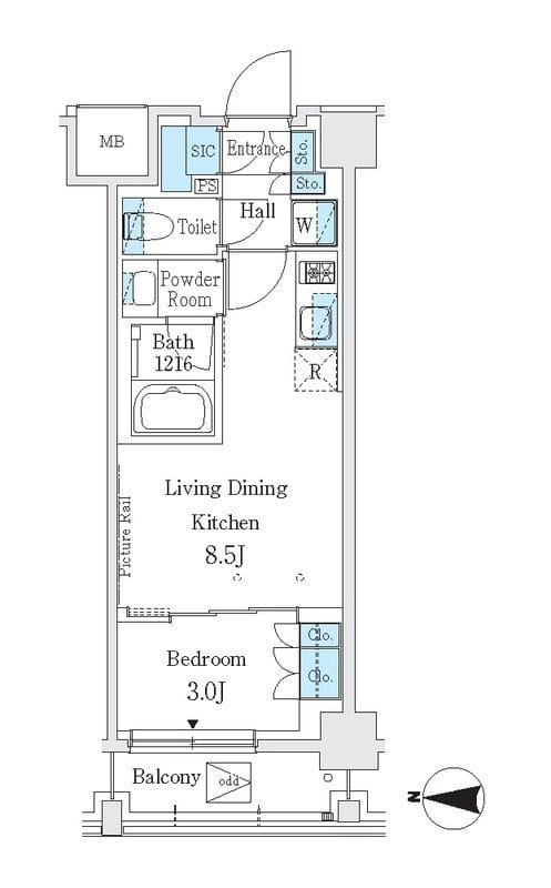 J.GRAN Court 品川西大井EAST 318 間取り図
