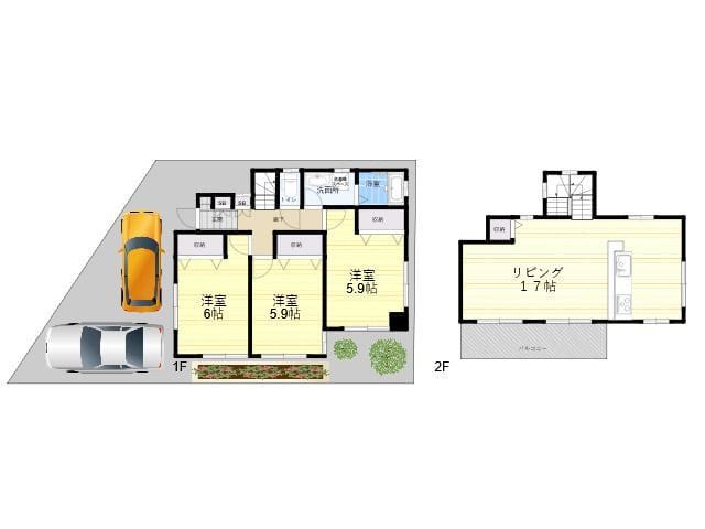 松ノ木2丁目戸建 30万円/なし/入力なし 間取り図