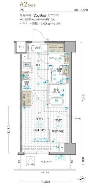 MAXIVCROSお花茶屋 203 間取り図