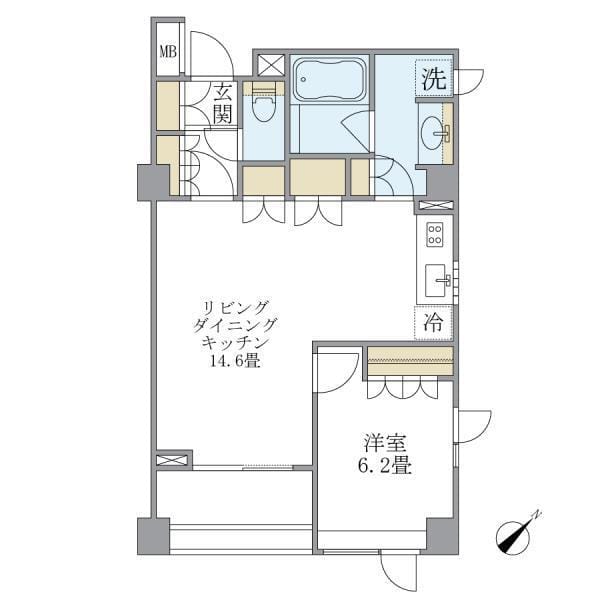 Brillia ist 代々木上原 201 間取り図