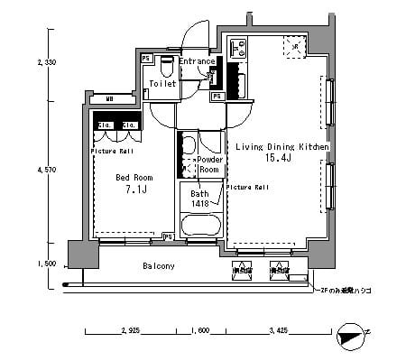 パークアクシス渋谷桜丘サウス 1201 間取り図