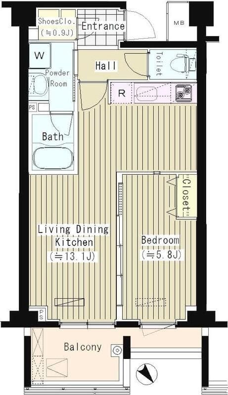 PRIME URBAN 東中野 COURT 412 間取り図