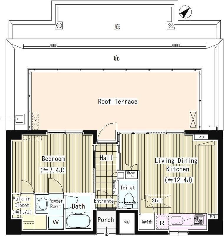 PRIME URBAN 東中野 COURT 608 間取り図