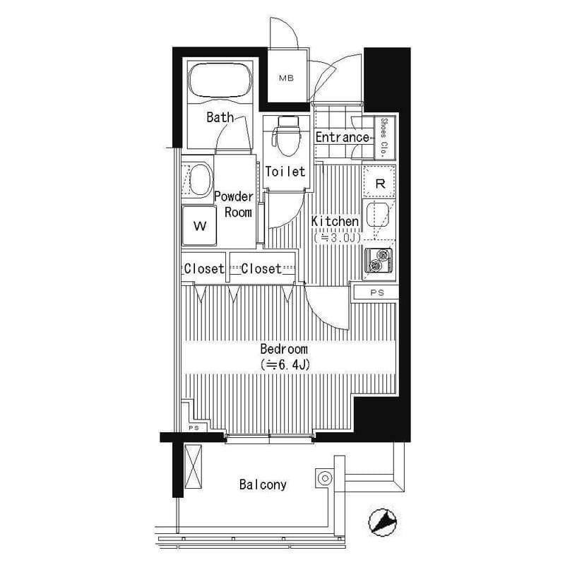 PRIME URBAN 東中野 COURT 707 間取り図