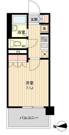 ラクアスレジデンス東新宿 0904 間取り図