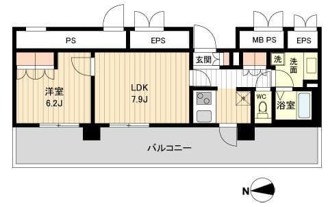 ラクアスレジデンス東新宿 0912 間取り図