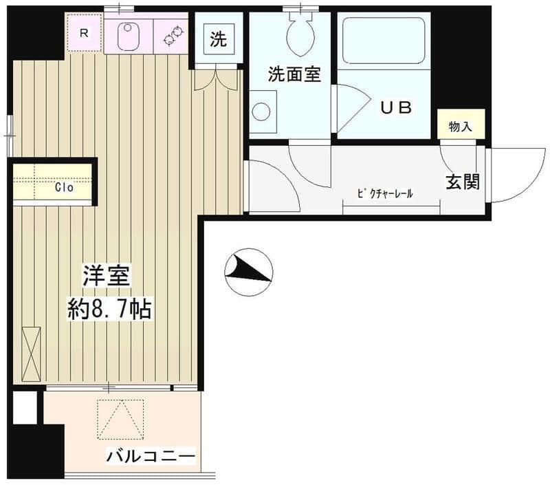 レオーネ三越前 303 間取り図